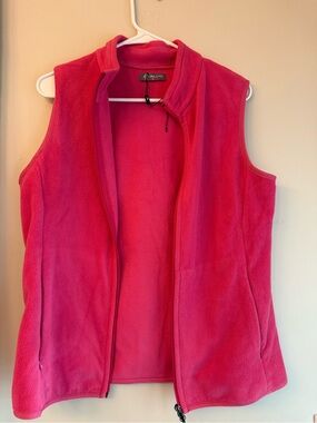 Amazon Women’s Pink Zip-Front Fleece Vest